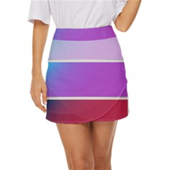 Pattern Banner Set Dot Abstract Mini Front Wrap Skirt by Apen