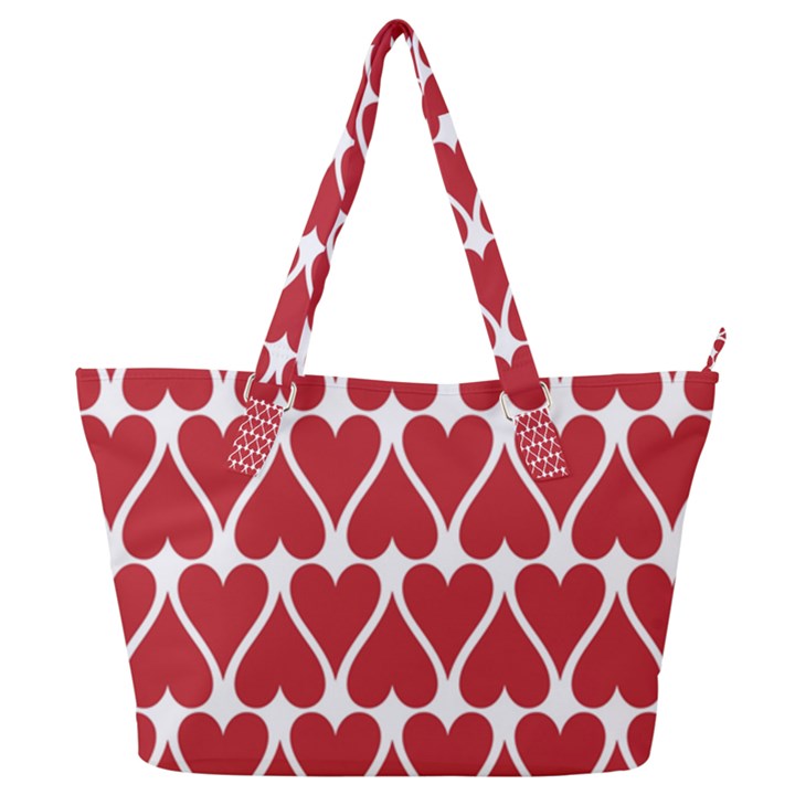 Hearts Pattern Seamless Red Love Full Print Shoulder Bag