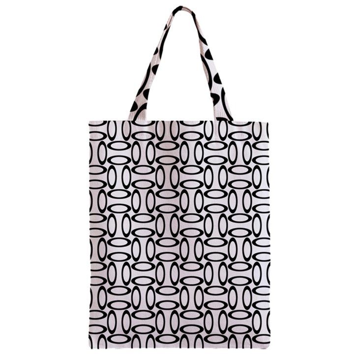 Ellipse Pattern Ellipse Dot Pattern Zipper Classic Tote Bag