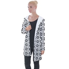 Ellipse Pattern Ellipse Dot Pattern Longline Hooded Cardigan by Apen