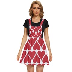 Hearts Pattern Seamless Red Love Apron Dress by Apen