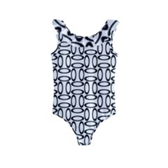 Ellipse Pattern Ellipse Dot Pattern Kids  Frill Swimsuit by Apen