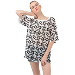 Ellipse Pattern Ellipse Dot Pattern Oversized Chiffon Top by Apen