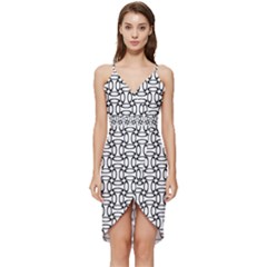 Ellipse Pattern Ellipse Dot Pattern Wrap Frill Dress by Apen