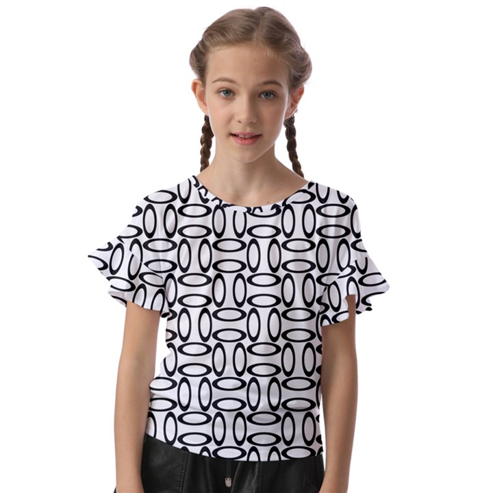 Ellipse Pattern Ellipse Dot Pattern Kids  Cut Out Flutter Sleeves