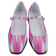 Geometric 3d Design Pattern Pink Women s Mary Jane Shoes by Apen