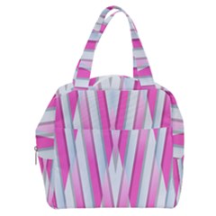 Geometric 3d Design Pattern Pink Boxy Hand Bag