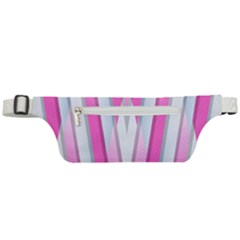 Geometric 3d Design Pattern Pink Active Waist Bag