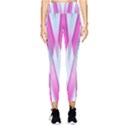 Geometric 3d Design Pattern Pink Pocket Leggings  View1