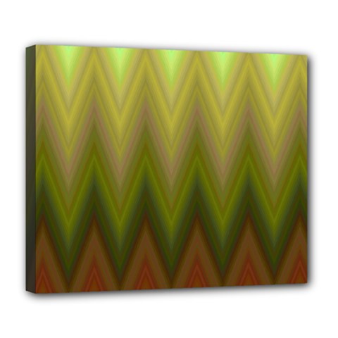 Zig Zag Chevron Classic Pattern Deluxe Canvas 24  X 20  (stretched)