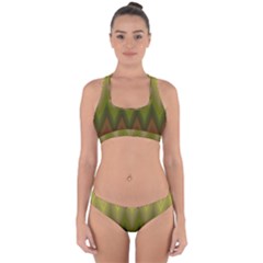 Zig Zag Chevron Classic Pattern Cross Back Hipster Bikini Set by Apen