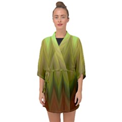 Zig Zag Chevron Classic Pattern Half Sleeve Chiffon Kimono by Apen