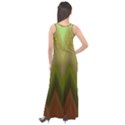 Zig Zag Chevron Classic Pattern Sleeveless Velour Maxi Dress View2