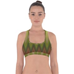 Zig Zag Chevron Classic Pattern Cross Back Hipster Bikini Top 