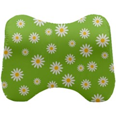 Daisy Flowers Floral Wallpaper Head Support Cushion by Apen