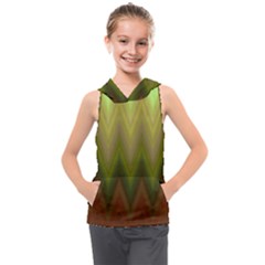 Zig Zag Chevron Classic Pattern Kids  Sleeveless Hoodie