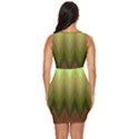 Zig Zag Chevron Classic Pattern Draped Bodycon Dress View4