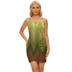 Zig Zag Chevron Classic Pattern Wrap Tie Front Dress