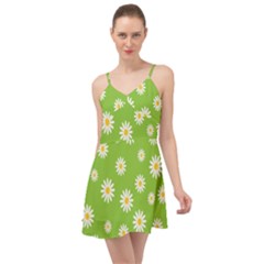 Daisy Flowers Floral Wallpaper Summer Time Chiffon Dress by Apen