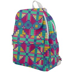 Checkerboard Squares Abstract Texture Patterns Top Flap Backpack by Apen