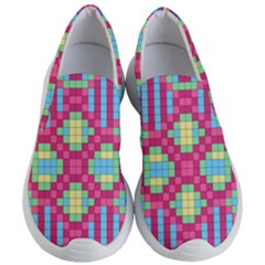 Checkerboard Squares Abstract Texture Pattern Women s Lightweight Slip Ons by Apen