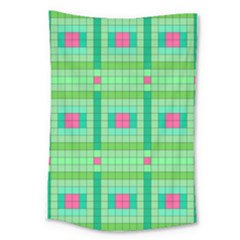 Checkerboard Squares Abstract Large Tapestry