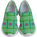 Checkerboard Squares Abstract Kids Lightweight Slip Ons View1