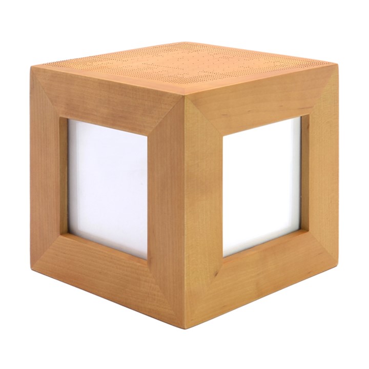 Checkerboard Squares Abstract Wood Photo Frame Cube