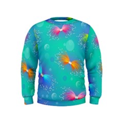 Non Seamless Pattern Blues Bright Kids  Sweatshirt