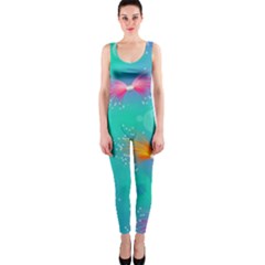 Non Seamless Pattern Blues Bright One Piece Catsuit by Dutashop