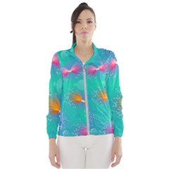 Non Seamless Pattern Blues Bright Women s Windbreaker