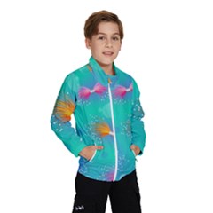 Non Seamless Pattern Blues Bright Kids  Windbreaker