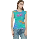 Non Seamless Pattern Blues Bright Women s Raglan Cap Sleeve T-Shirt View1