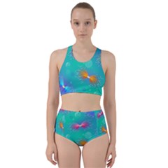 Non Seamless Pattern Blues Bright Racer Back Bikini Set by Dutashop