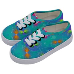 Non Seamless Pattern Blues Bright Kids  Classic Low Top Sneakers by Dutashop