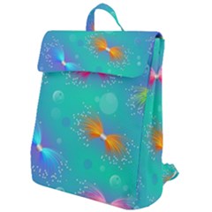 Non Seamless Pattern Blues Bright Flap Top Backpack