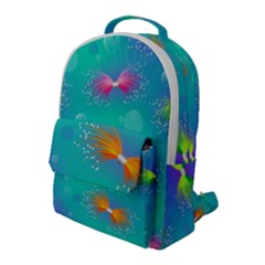 Non Seamless Pattern Blues Bright Flap Pocket Backpack (large)