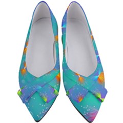 Non Seamless Pattern Blues Bright Women s Bow Heels by Dutashop