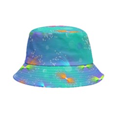 Non Seamless Pattern Blues Bright Inside Out Bucket Hat