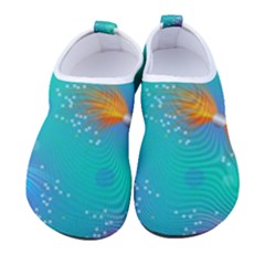 Non Seamless Pattern Blues Bright Women s Sock-style Water Shoes