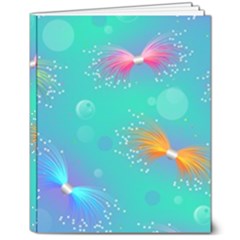 Non Seamless Pattern Blues Bright 8  X 10  Hardcover Notebook