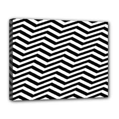 Zigzag Chevron Pattern Canvas 14  X 11  (stretched) by Dutashop