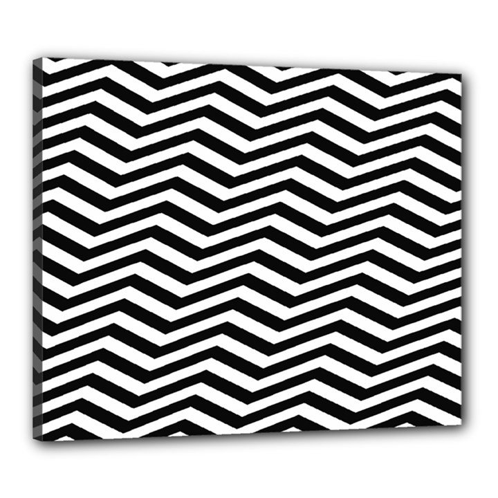 Zigzag Chevron Pattern Canvas 24  x 20  (Stretched)