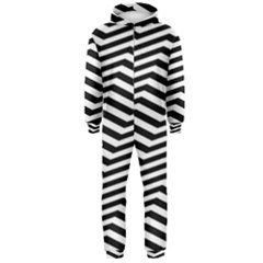 Zigzag Chevron Pattern Hooded Jumpsuit (men)