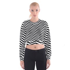 Zigzag Chevron Pattern Cropped Sweatshirt