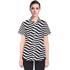 Zigzag Chevron Pattern Women s Short Sleeve Shirt