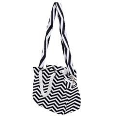 Zigzag Chevron Pattern Rope Handles Shoulder Strap Bag