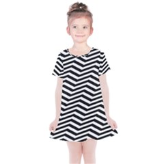 Zigzag Chevron Pattern Kids  Simple Cotton Dress