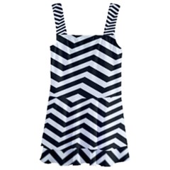 Zigzag Chevron Pattern Kids  Layered Skirt Swimsuit by Dutashop