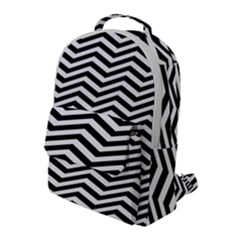 Zigzag Chevron Pattern Flap Pocket Backpack (large) by Dutashop